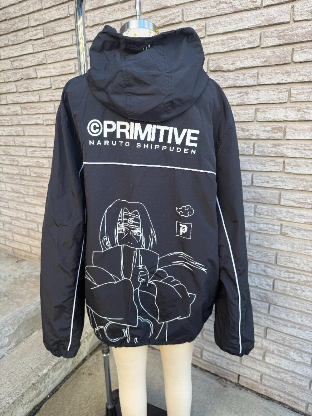 Primitive x Naruto Itachi Windbreaker Jacket Black XL
